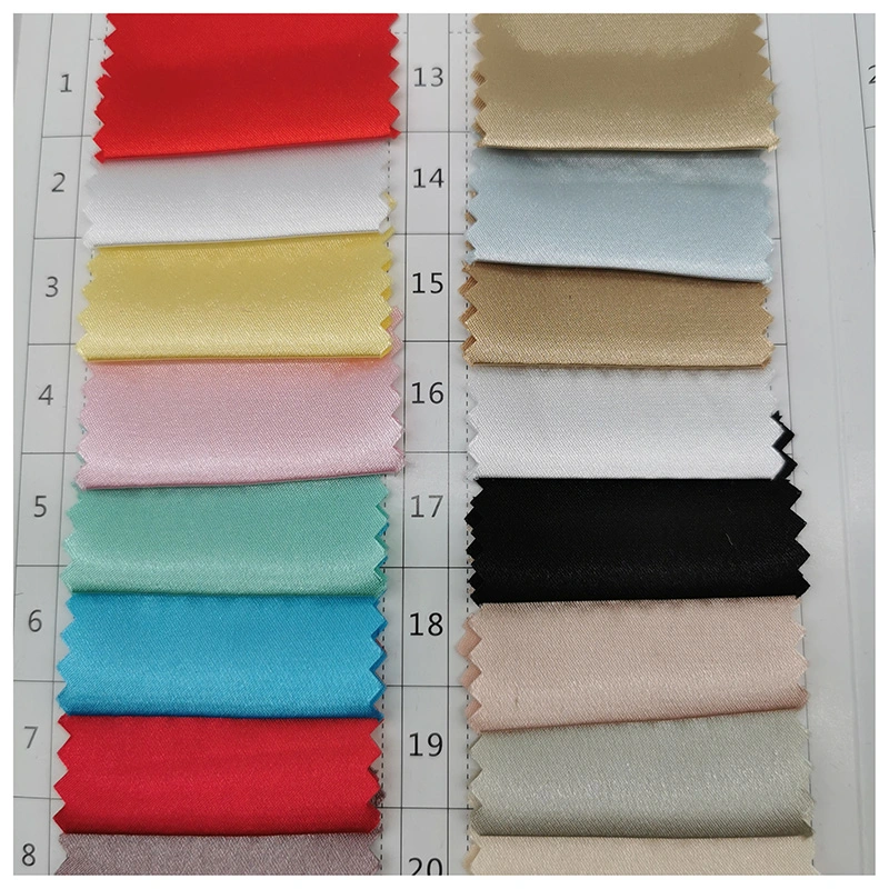 Satin Fabric No MOQ Shiny Spandex Polyester Stretch Satin Fabric Imitated Silk Satin Fabric