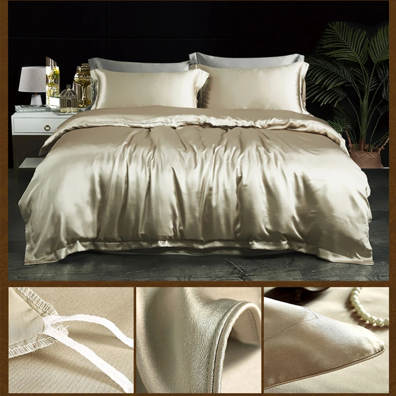 Bridal Silk Fabric Luxury Microfiber Bedsheets Sets Bedding