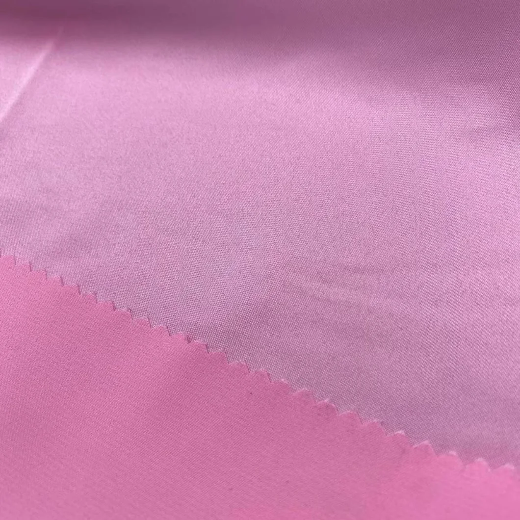 Tn Textile Polyester Imitation Silk Fabric Stretch Satin Fabric for Women Dress and Garment